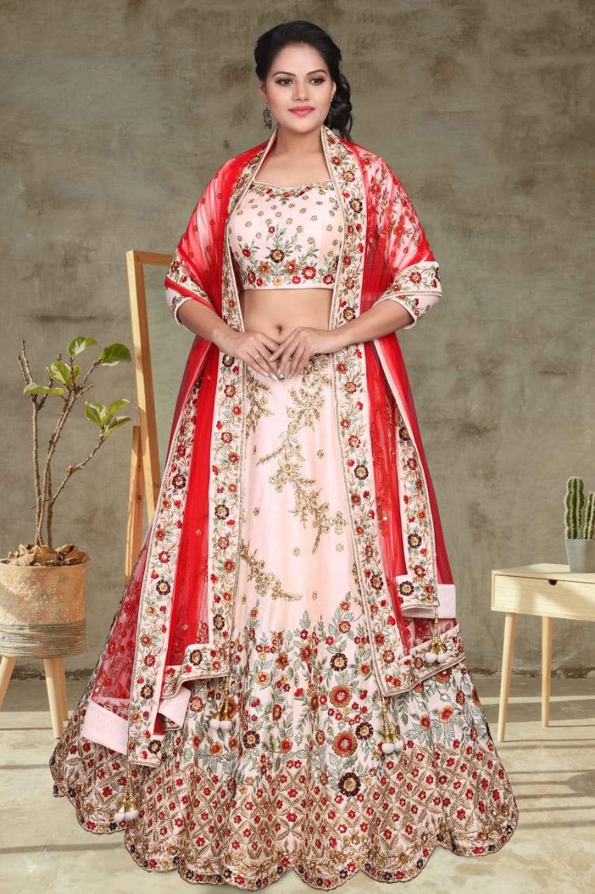 Blush lengha hot sale