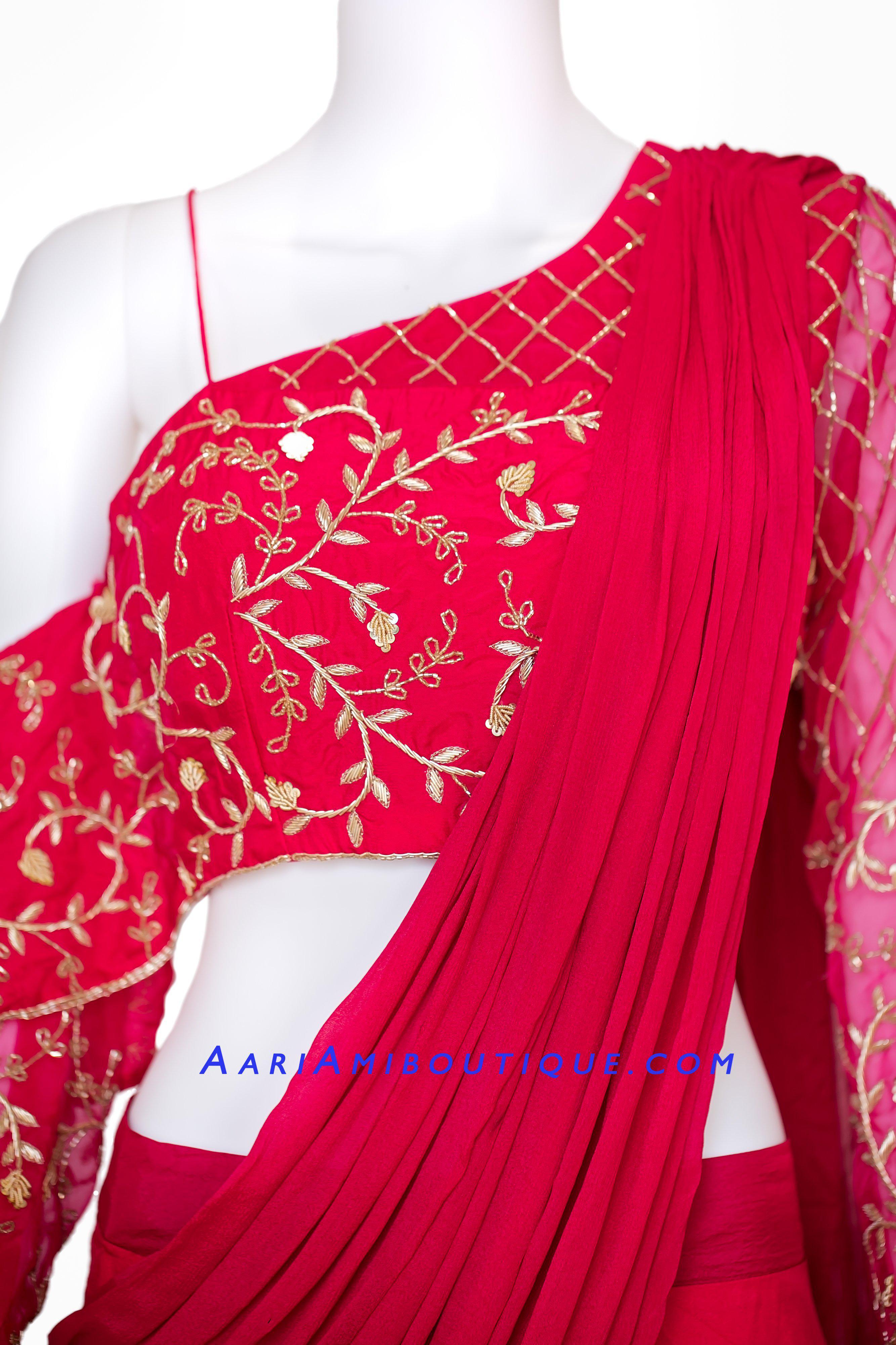 Jacqueline Fernandez rocks yellow organza silk one-shoulder crop top,  lehenga | Fashion Trends - Hindustan Times